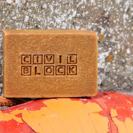 EASTERN BLOCK Turmeric and Patchouli Soap BLOCK Unwrapped