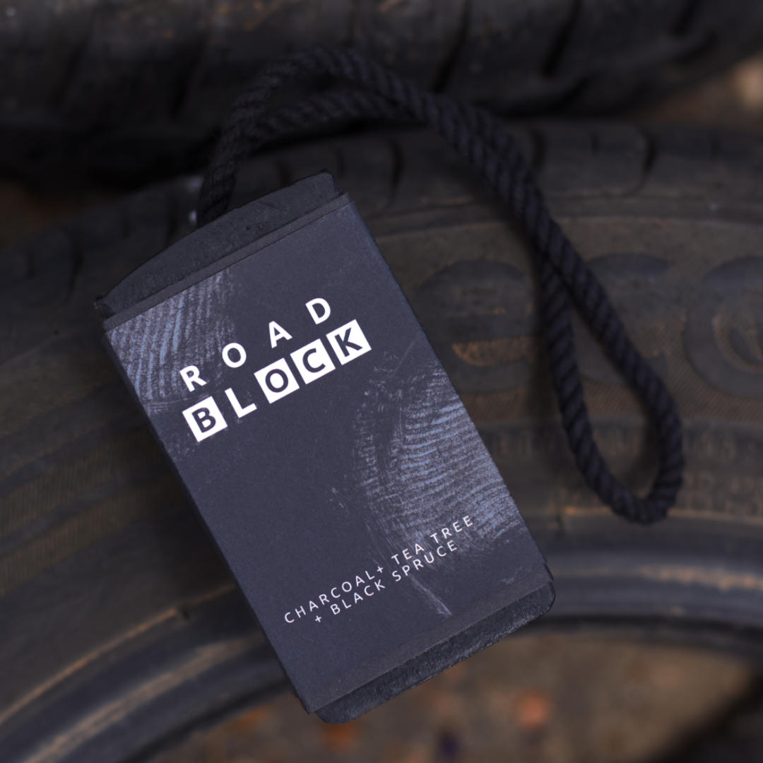 ROAD BLOCK Charcoal and Tea Tree Soap Rope