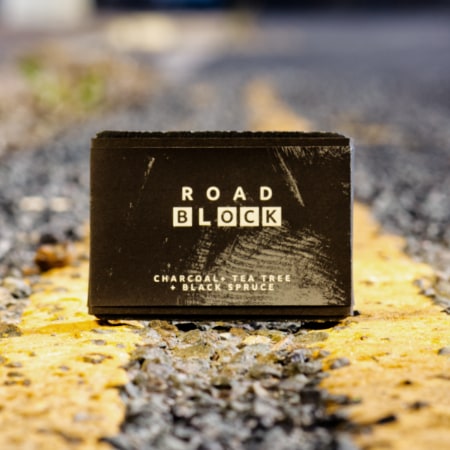 ROAD BLOCK Charcoal Tea Tree Soap BLOCK